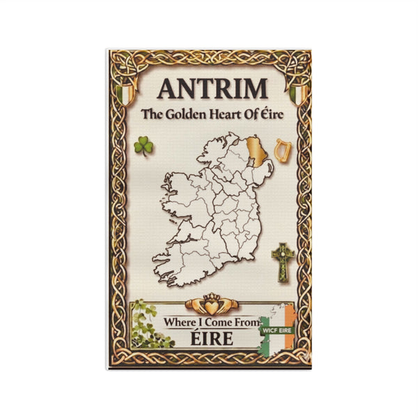 Irish ,County Antrim  Tea Towel
